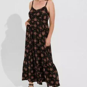 🤎 Torrid Size 0 Boho Tiered Maxi Dress 🤎
